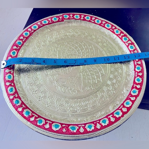 Combo Plastic plate in golden aluminium foil,wooden box with removable partition - Picture 6 of 8